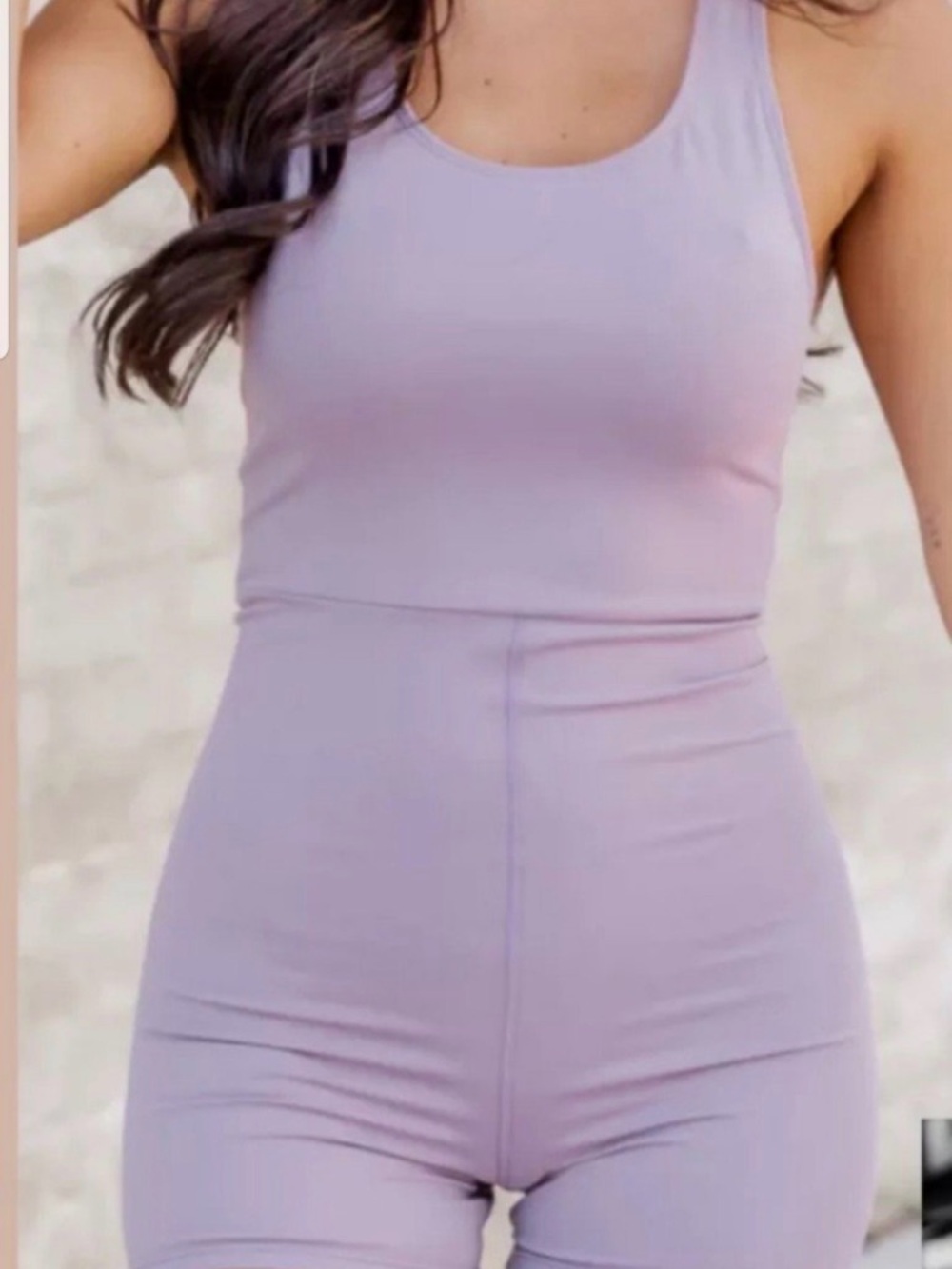Pink Lily Lilac Tank Romper